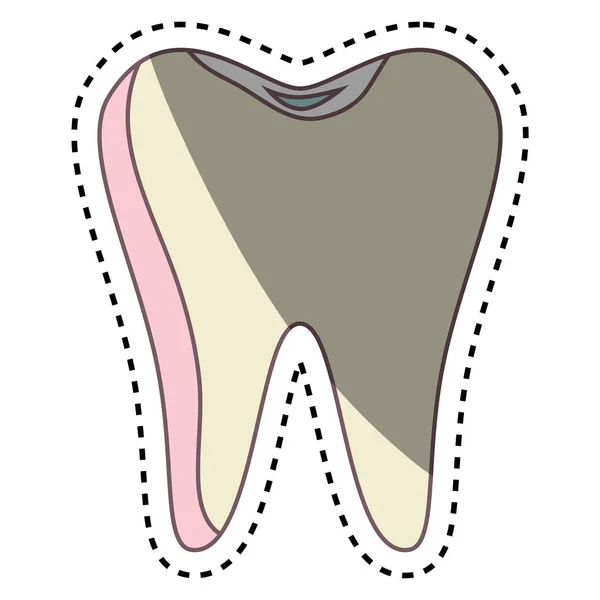 Tanden Tandheelkundige zorg geïsoleerde pictogram — Stockvector