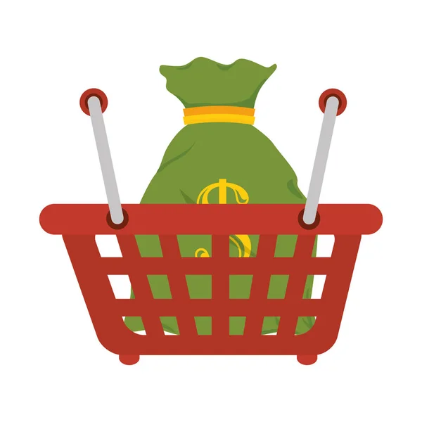 Mand winkelen commerciële pictogram — Stockvector
