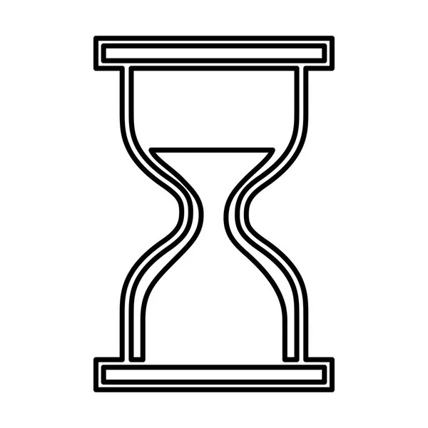 Reloj de arena tiempo aislado icono — Vector de stock