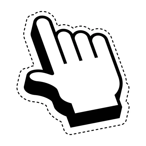 Icono del cursor puntero de mano — Vector de stock