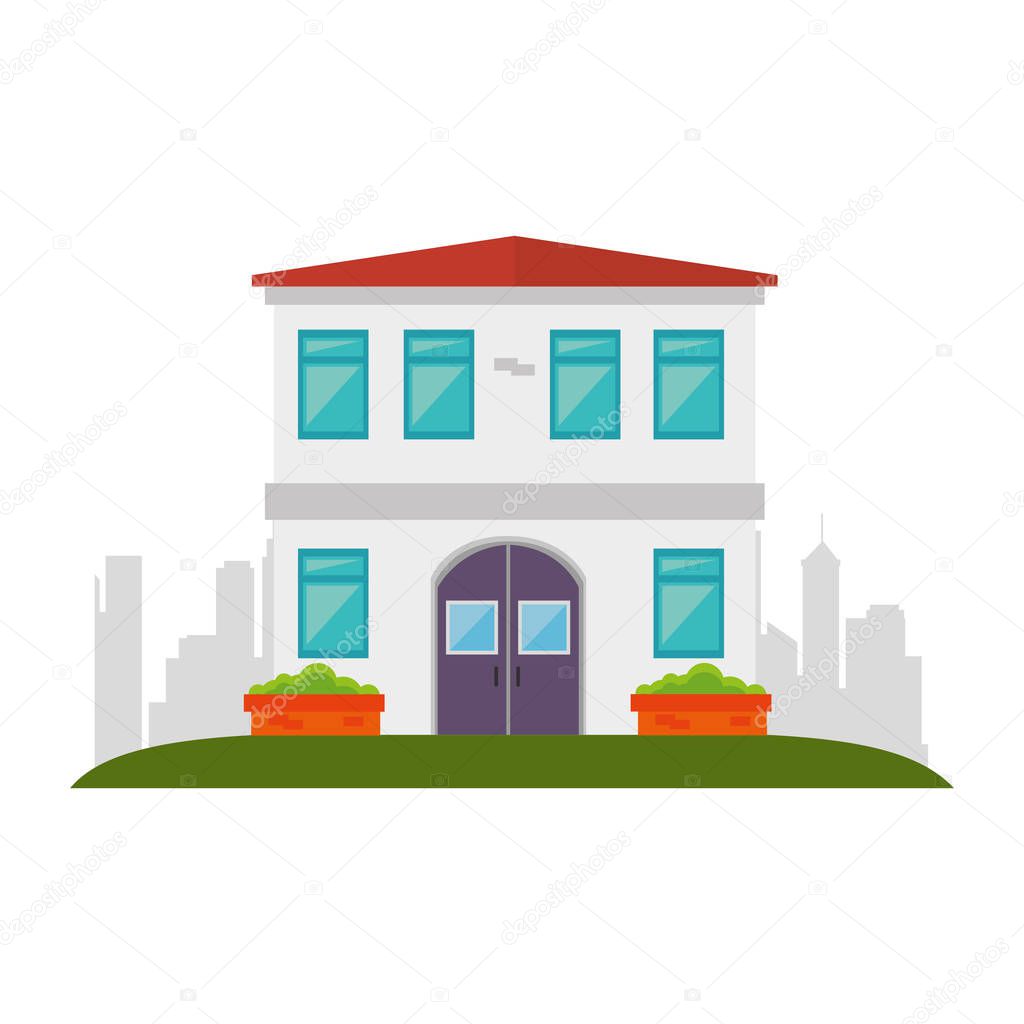 exterior cute house icon