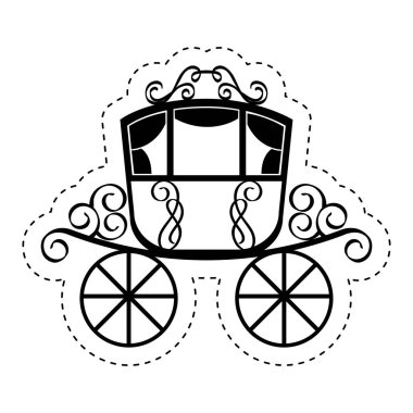 Düğün arabası izole simgesi