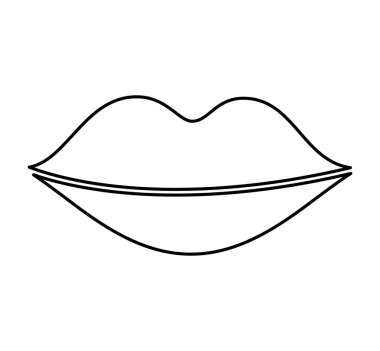 dudaklar kadın çizim simgesi