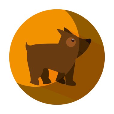 sevimli köpek izole simgesi