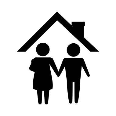 mutlu aile üyeleri siluet