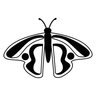 şirin kelebek izole simgesi