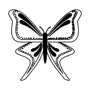 şirin kelebek izole simgesi