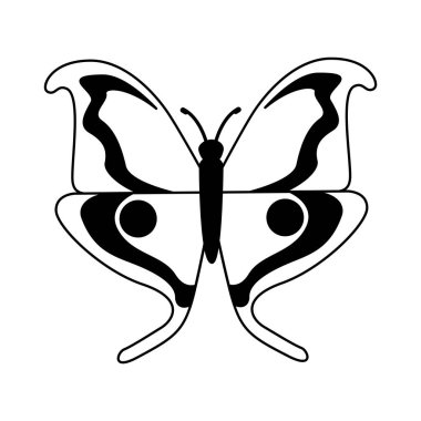 şirin kelebek izole simgesi