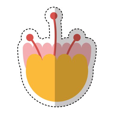 Sevimli çiçek izole simgesi