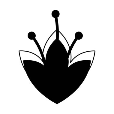 Sevimli çiçek izole simgesi