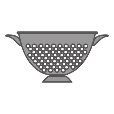 Kızarmış pot mutfak aracı izole simgesi