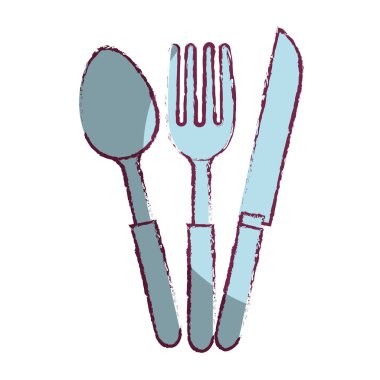çatal bıçak takımları mutfak aracı izole Icon set