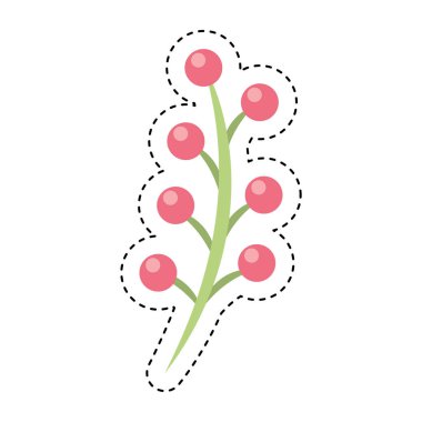 Sevimli çiçek izole simgesi