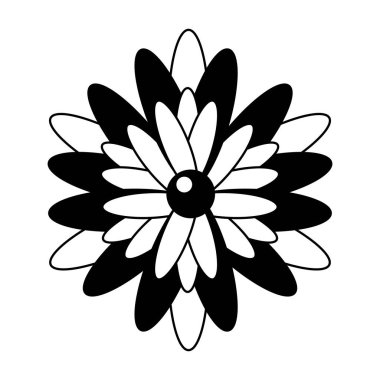 Sevimli çiçek izole simgesi