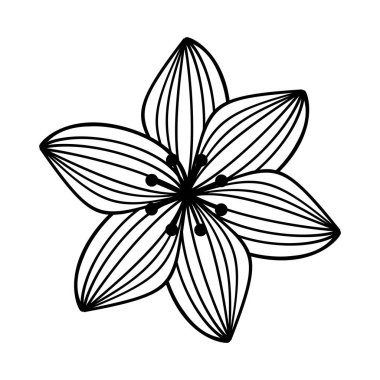 Sevimli çiçek izole simgesi