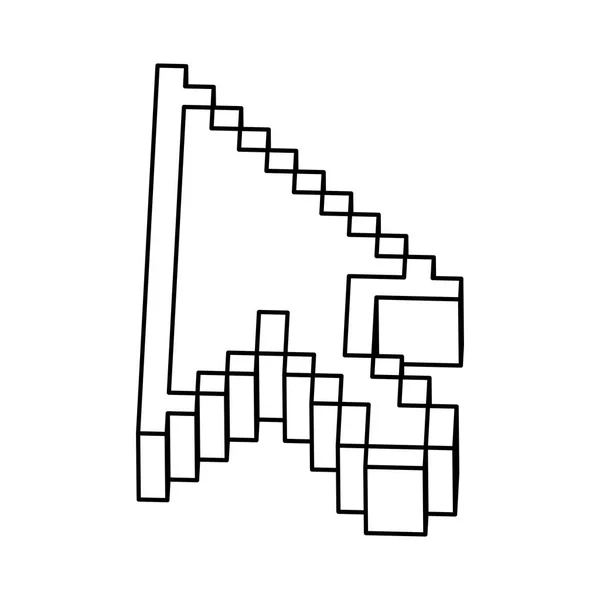 Puntatore freccia icona isolata — Vettoriale Stock