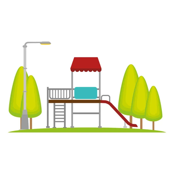 Neighborhood playground place icon — Stock Vector