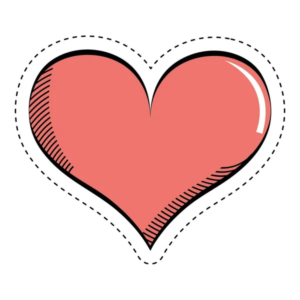 Καρδιά αγάπη εικονίδιο της κάρτας — Διανυσματικό Αρχείο