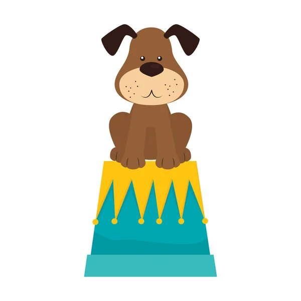 Aranyos kutya a elszigetelt ikon — Stock Vector