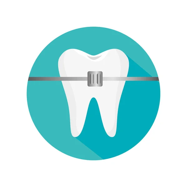 Tanden Tandheelkundige zorg geïsoleerde pictogram — Stockvector