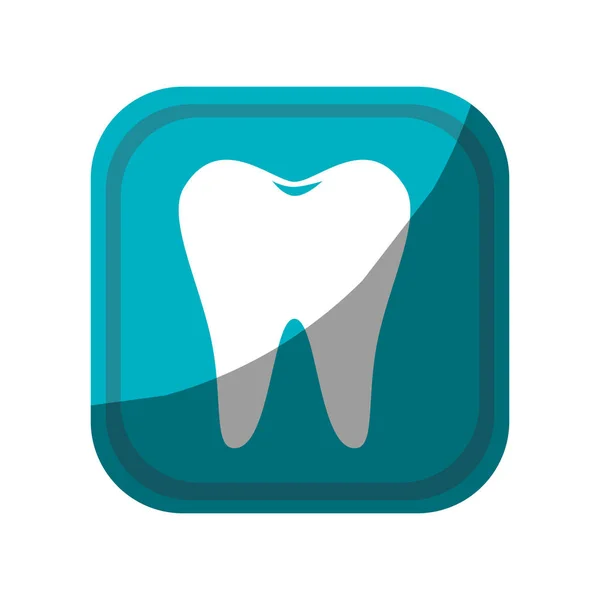 Teeth dental care isolated icon — Stock Vector