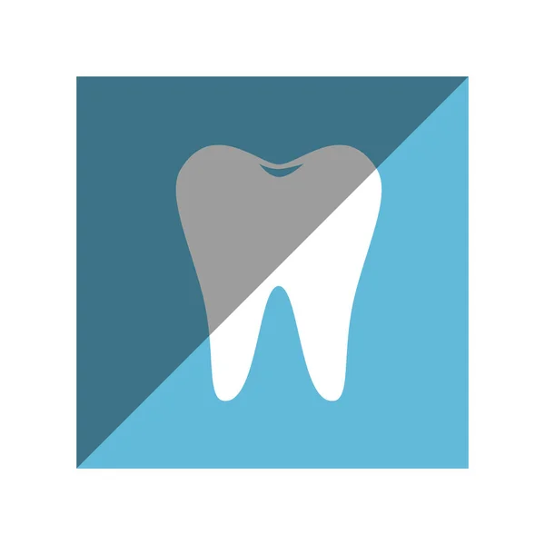 Teeth dental care isolated icon — Stock Vector