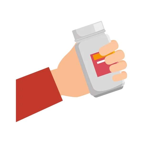 Medicine bottle isolated icon — Stock Vector