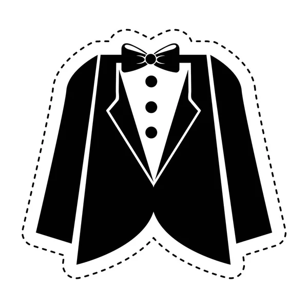 Wedding male suit icon — Stock Vector