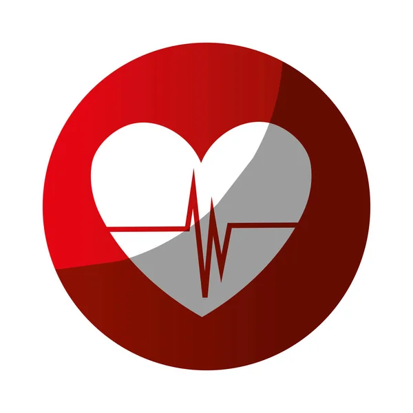 Cuidado del corazón icono aislado — Vector de stock