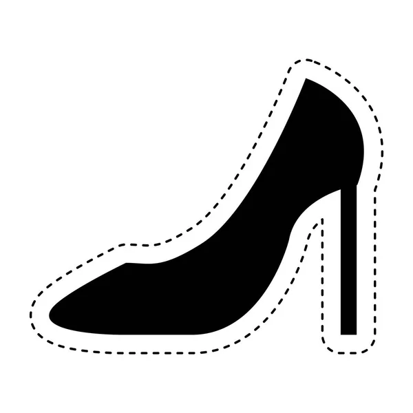 Vrouwelijke schoen geïsoleerde pictogram — Stockvector