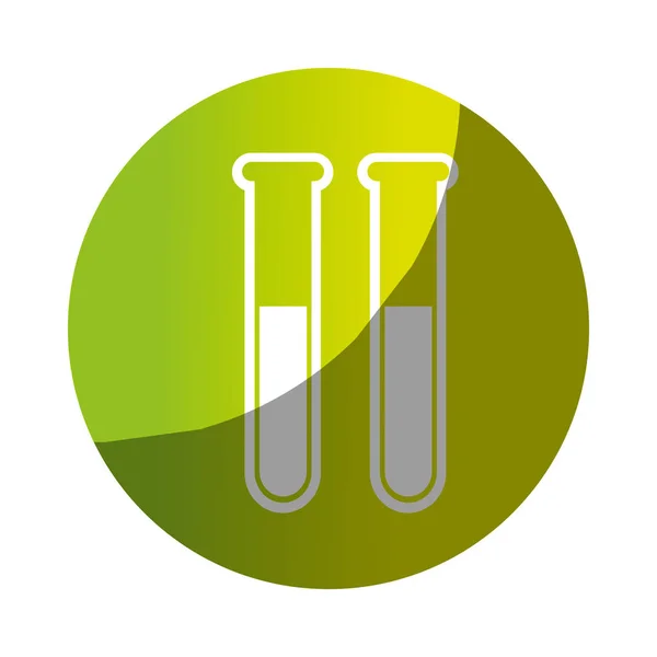 Icona isolata in vetro di prova a tubo — Vettoriale Stock