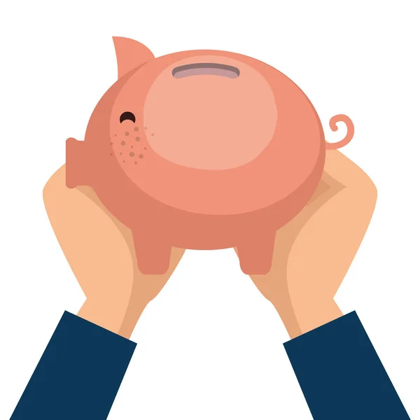 Ícone de dinheiro de poupança porquinho —  Vetores de Stock