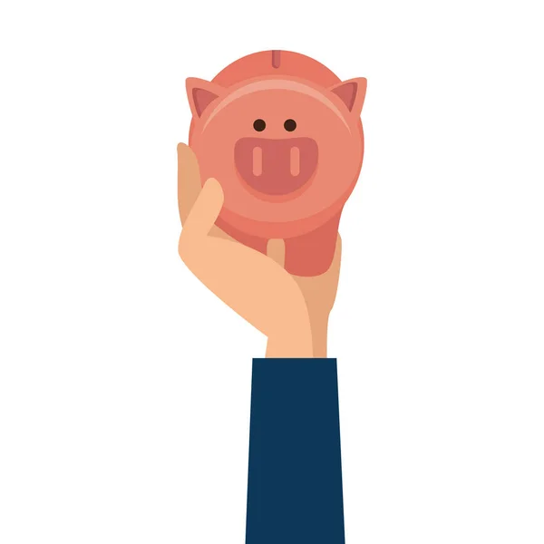 小猪储蓄钱图标 — 图库矢量图片