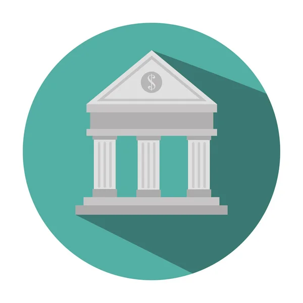 Bankovní budova izolované ikony — Stockový vektor