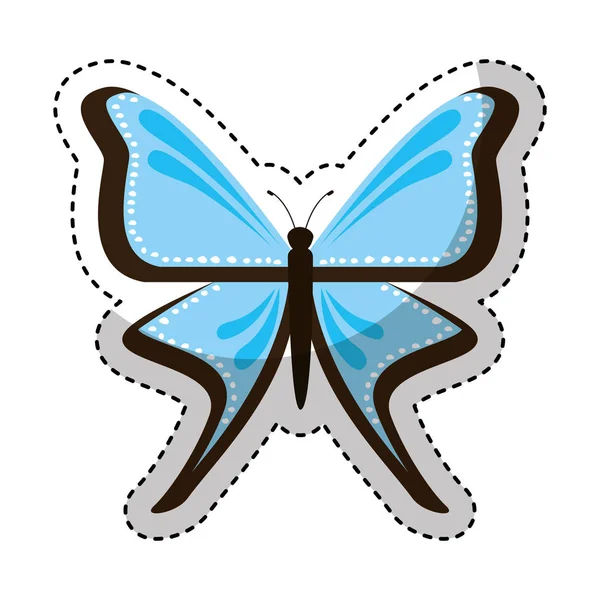 かわいい蝶の分離アイコン — ストックベクタ