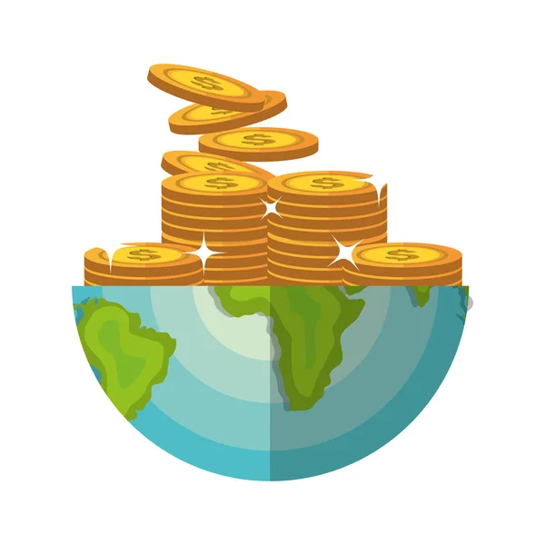 Globální ekonomika světa úspory — Stockový vektor