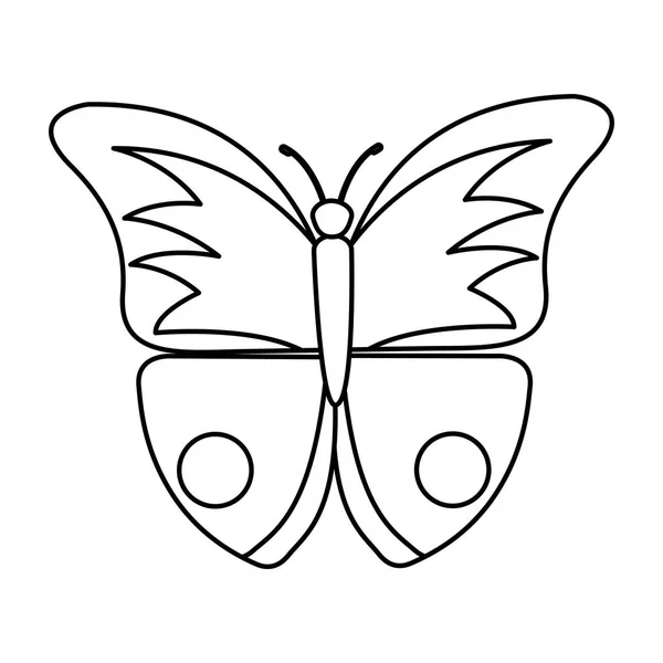 Niedlichen Schmetterling isoliert Symbol — Stockvektor