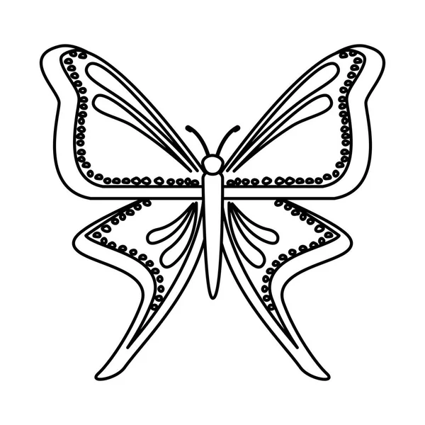 Bonito borboleta isolado ícone — Vetor de Stock