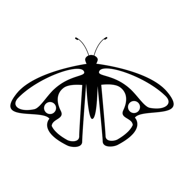 Симпатичная икона бабочки — стоковый вектор