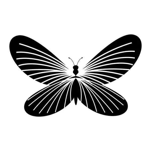 Ładny motyl na białym tle ikona — Wektor stockowy
