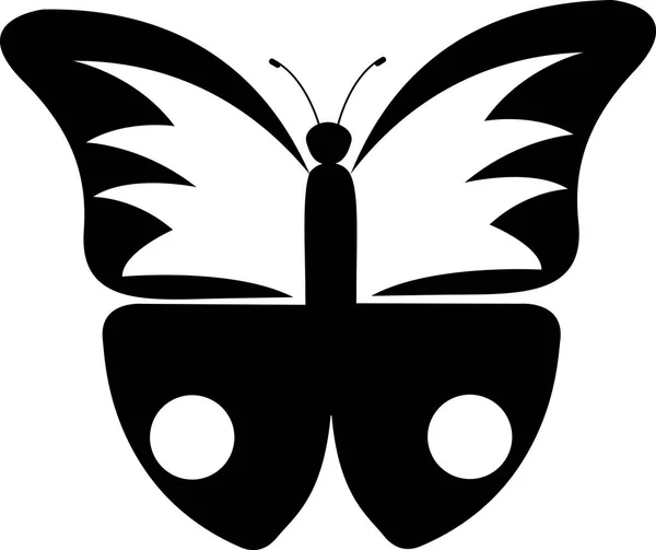 Lindo icono de mariposa aislada — Vector de stock