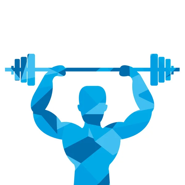 Levantamiento de pesas fitness estilo — Vector de stock