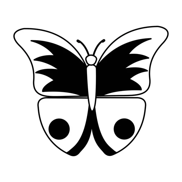 Lindo icono de mariposa aislada — Archivo Imágenes Vectoriales