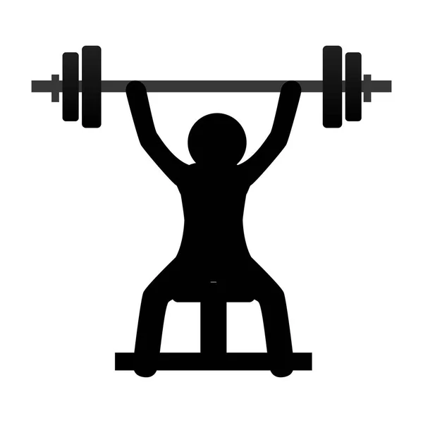 Gewichtheben Fitness-Lebensstil — Stockvektor