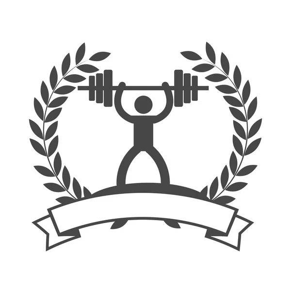 Άρση βαρών fitness lifestyle — Διανυσματικό Αρχείο