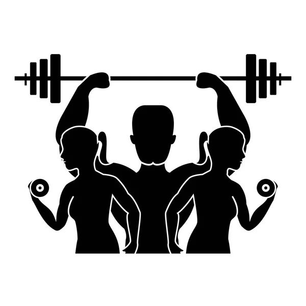 Gewichtheben Fitness-Lebensstil — Stockvektor