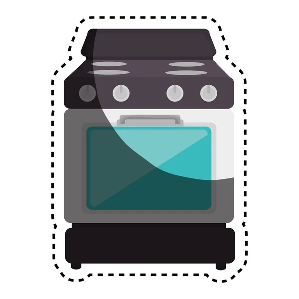 Forno ícone isolado aparelho de cozinha — Vetor de Stock