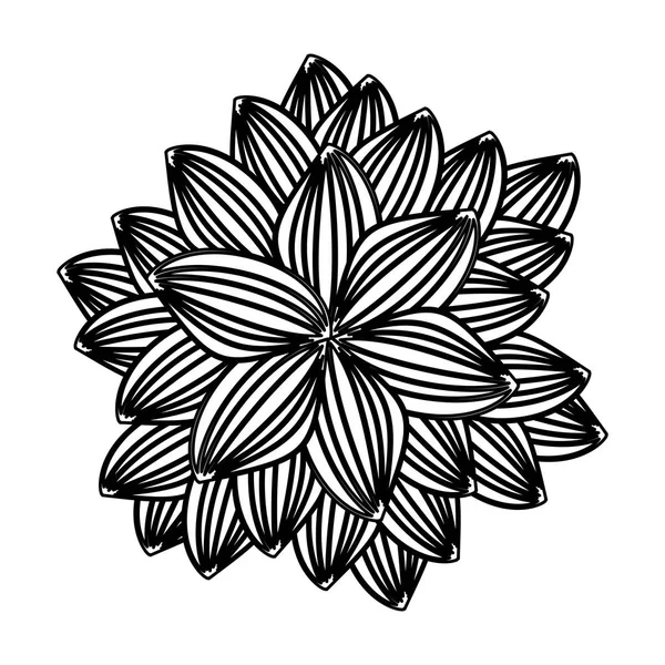 Mignon fleur isolé icône — Image vectorielle