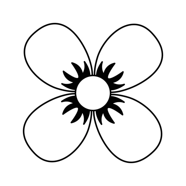 Söt blomma isolerade ikonen — Stock vektor
