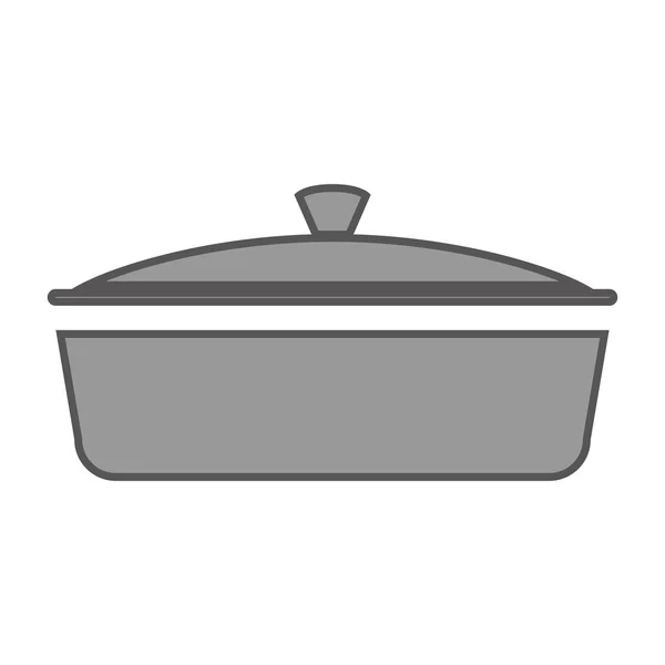 Olla cocina herramienta aislado icono — Vector de stock